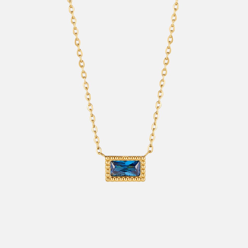 Baguette Geboortesteen Ketting
