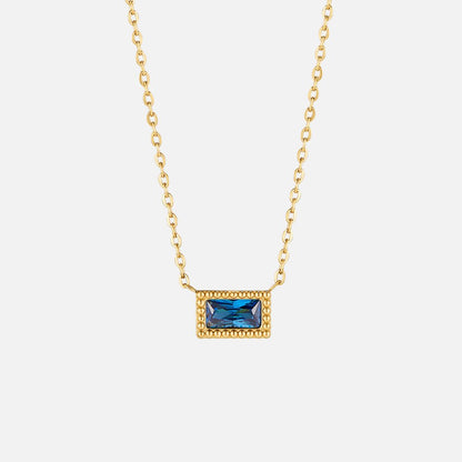 Baguette Geboortesteen Ketting