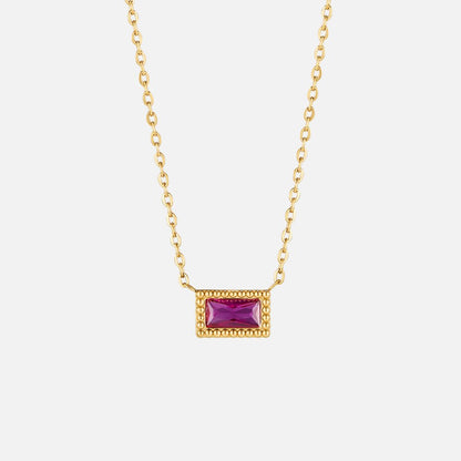 Baguette Geboortesteen Ketting