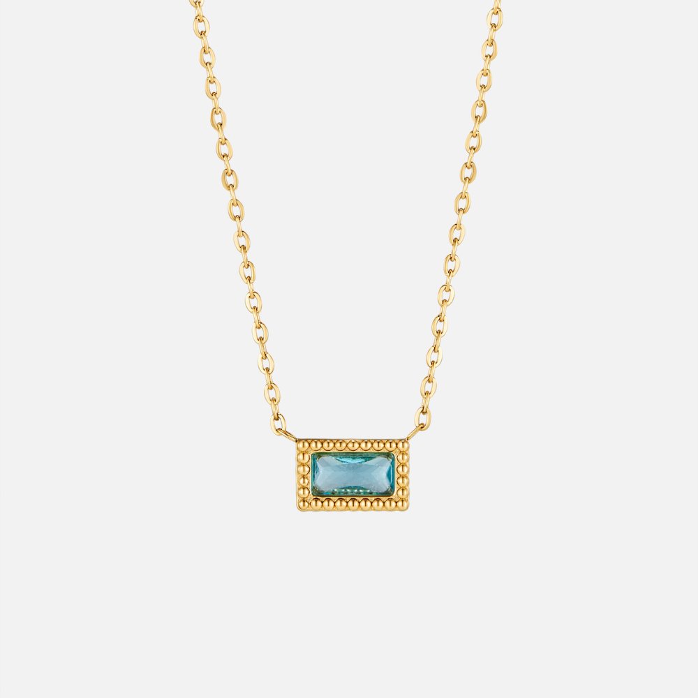 Baguette Geboortesteen Ketting