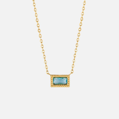 Baguette Geboortesteen Ketting