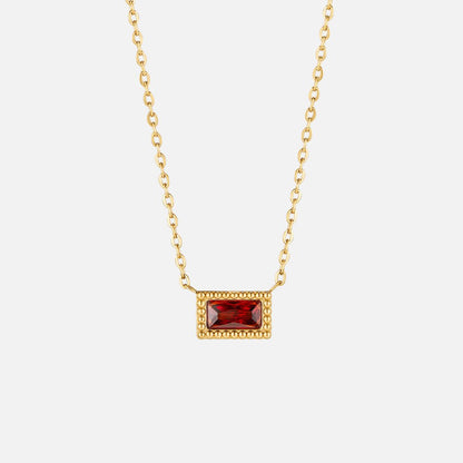 Baguette Geboortesteen Ketting