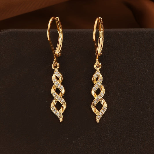 Shimmer Twist Ava Oorbellen | Goud