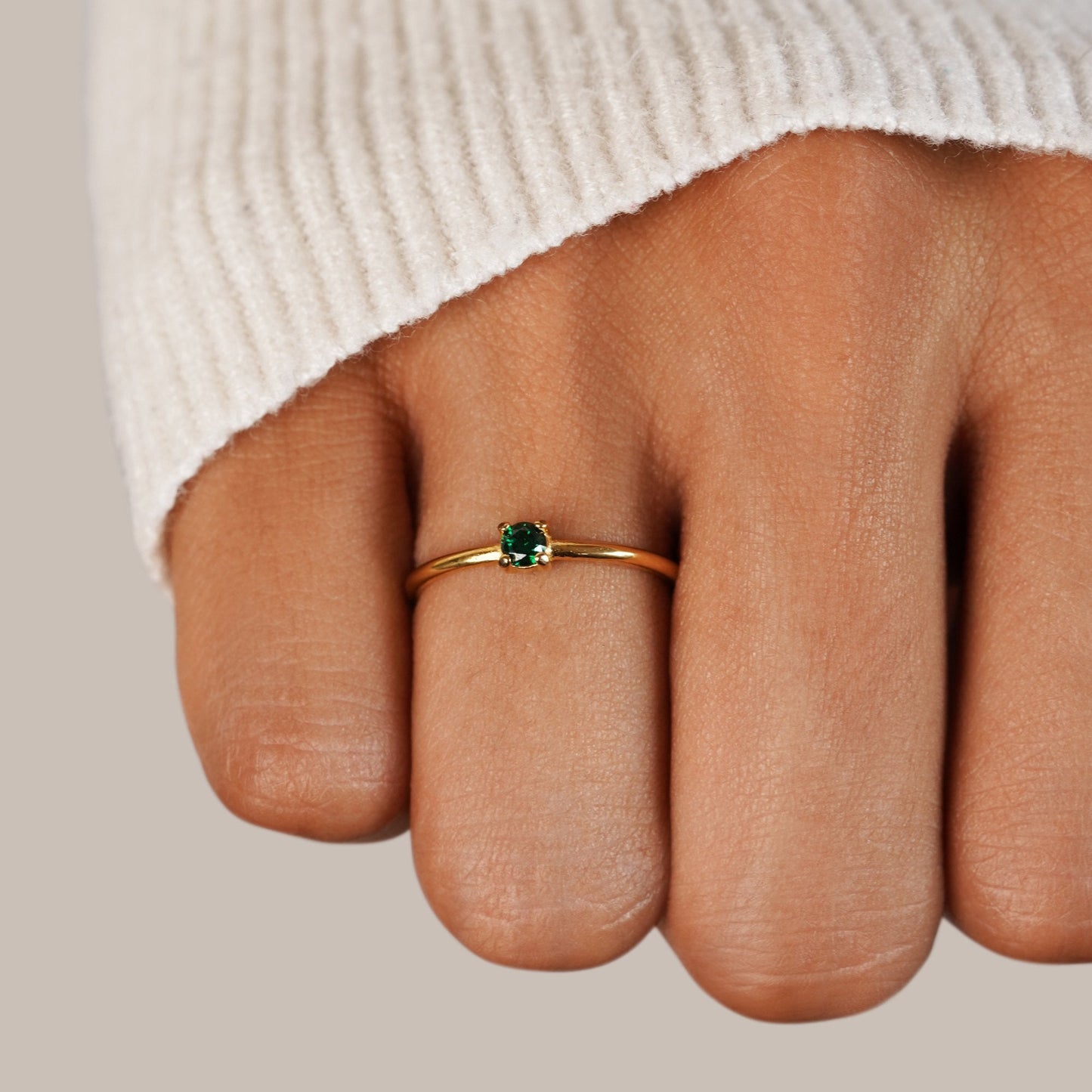 Geboortesteen 18K Gouden Ringen