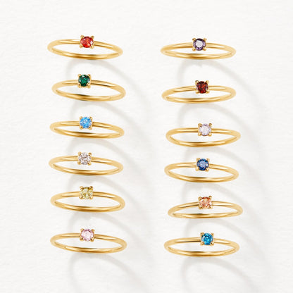 Geboortesteen 18K Gouden Ringen