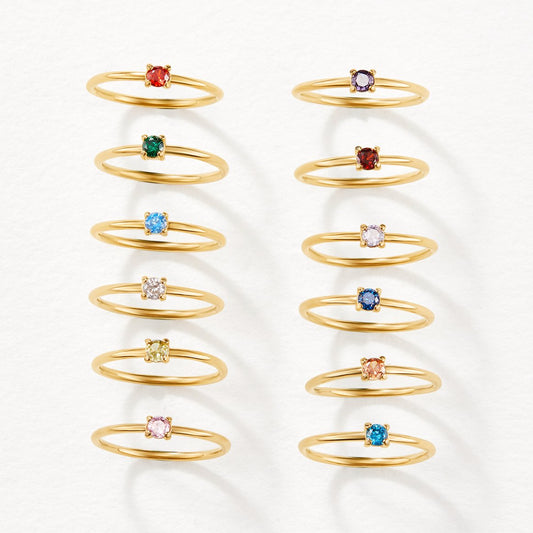 Geboortesteen 18K Gouden Ringen