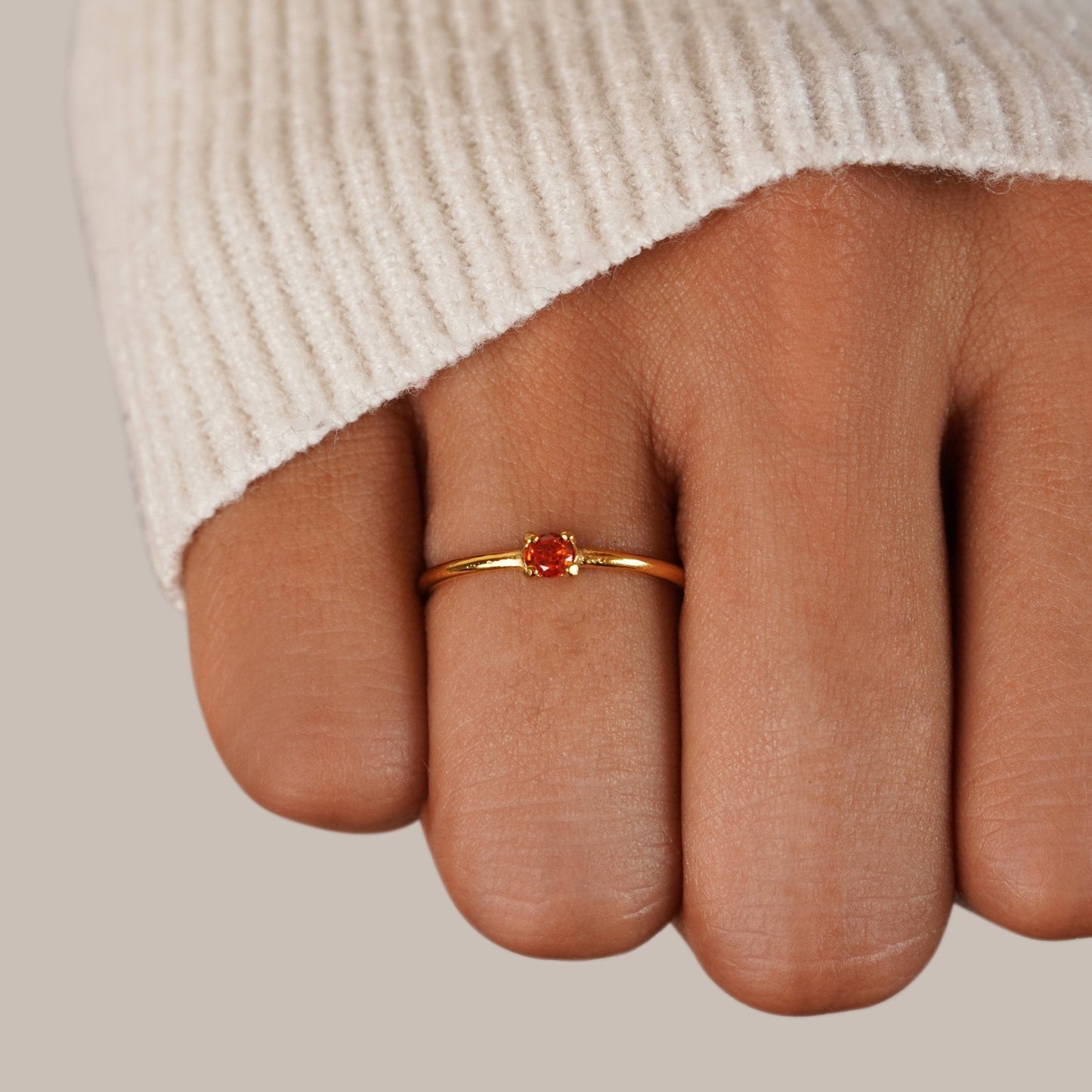 Geboortesteen 18K Gouden Ringen