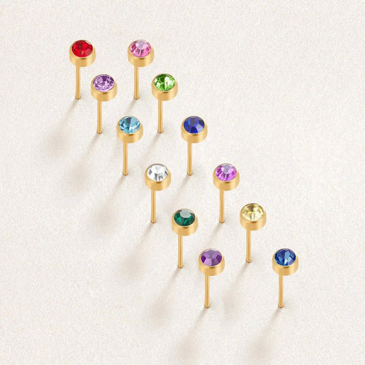 Geboortesteen Stud Oorbellen