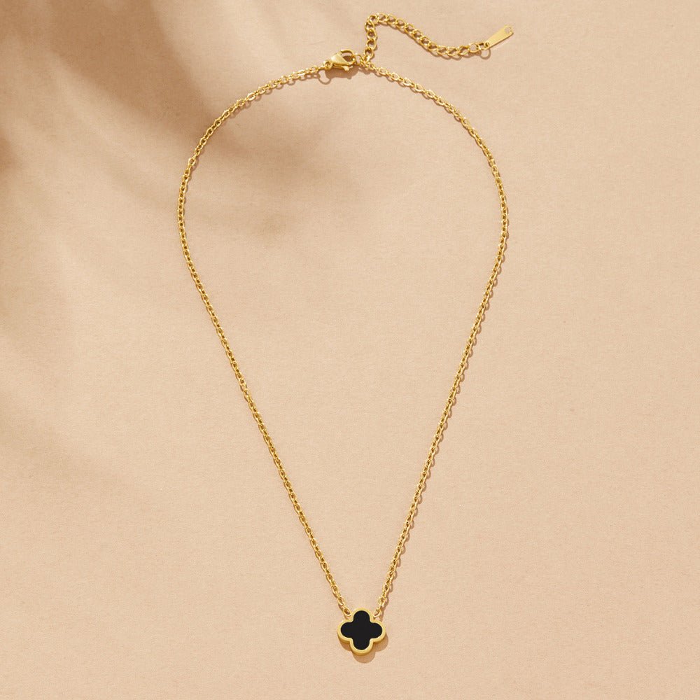 Zwarte Klaver Ketting
