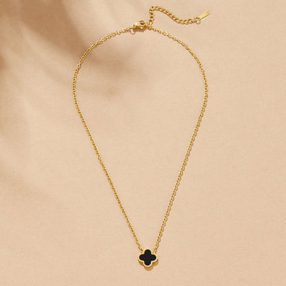 Zwarte Klaver Ketting