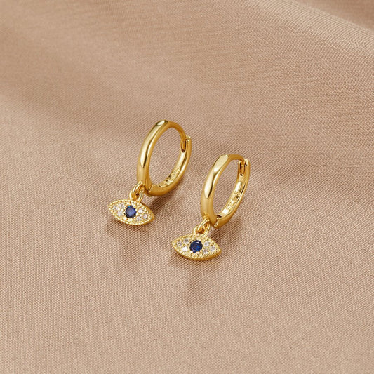 Blauwe Boze Oog Dangle Oorbellen