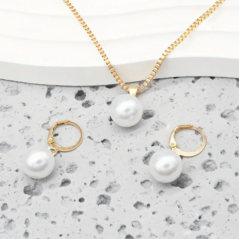 Gouden Grace Parel Sieraad Set | Goud