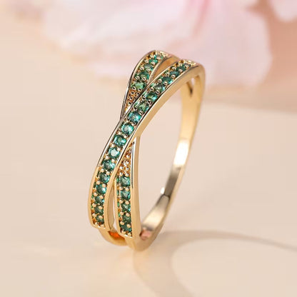 Smaragden Flow Ring | Goud