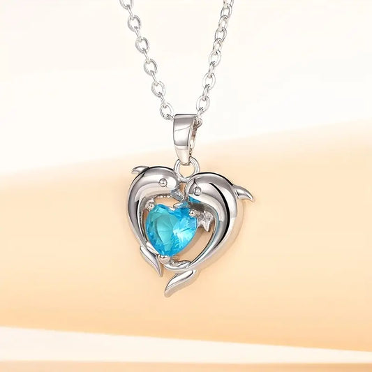 Oceanheart Twins Ketting | Witgoud