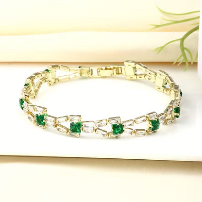 Verde Schakel Tennisarmband | Goud