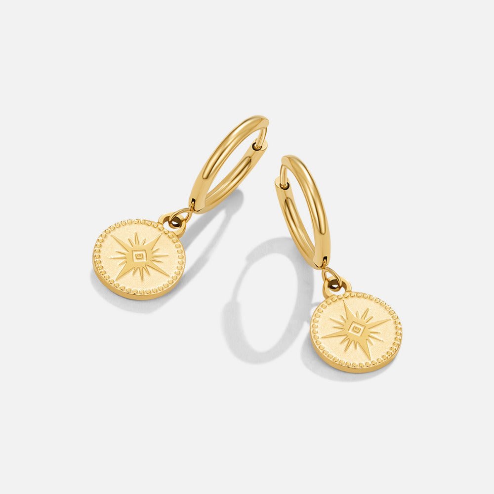 Hemelse Gouden Munt Oorbellen