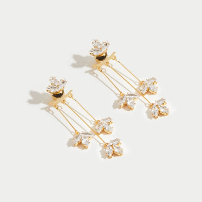 Kristallen Lotus Waterval Oorbellen
