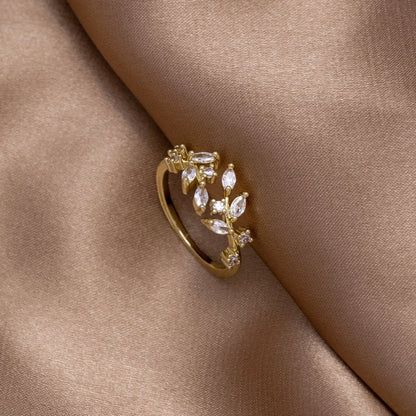 18K Gouden Kristallen Wijnring