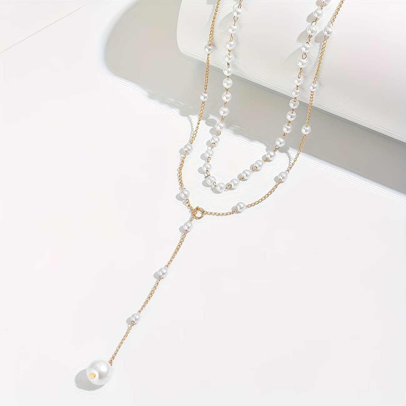 De Graduated Parel Strand Ketting