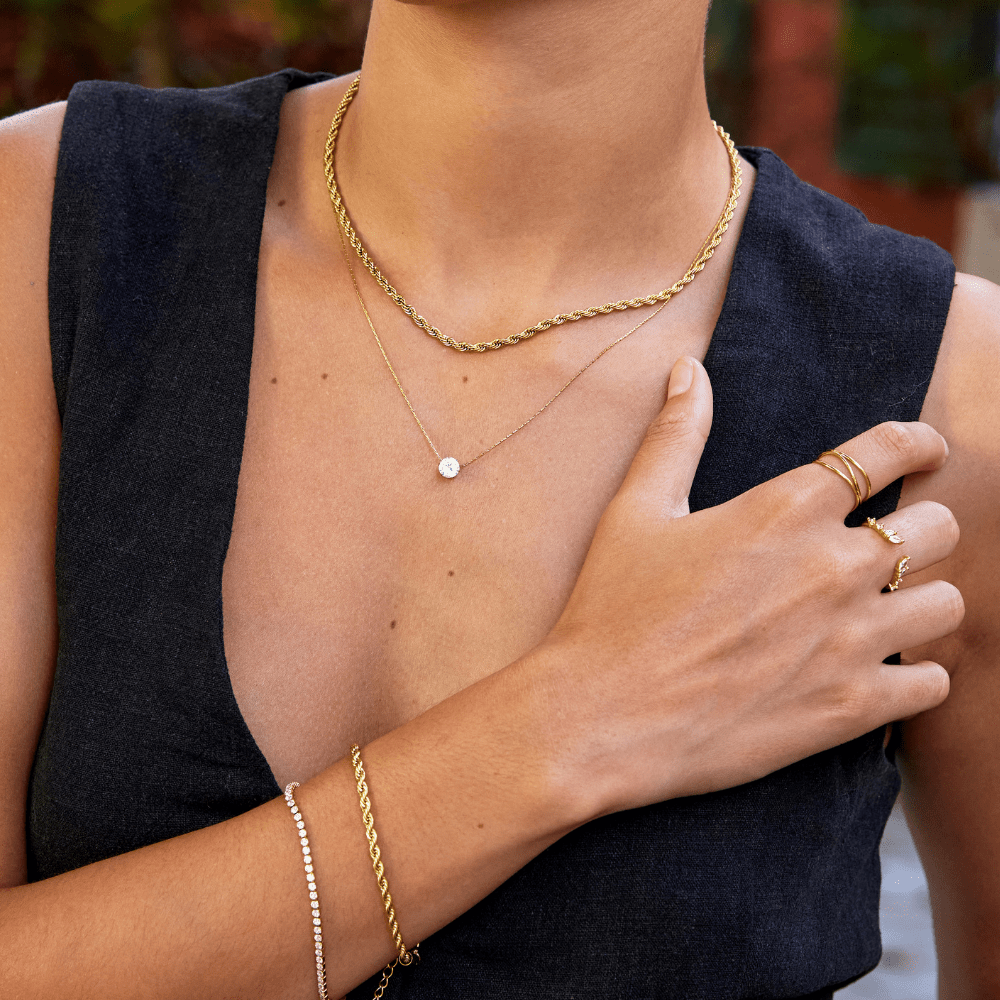 Delicate Ronde Kristallen Ketting