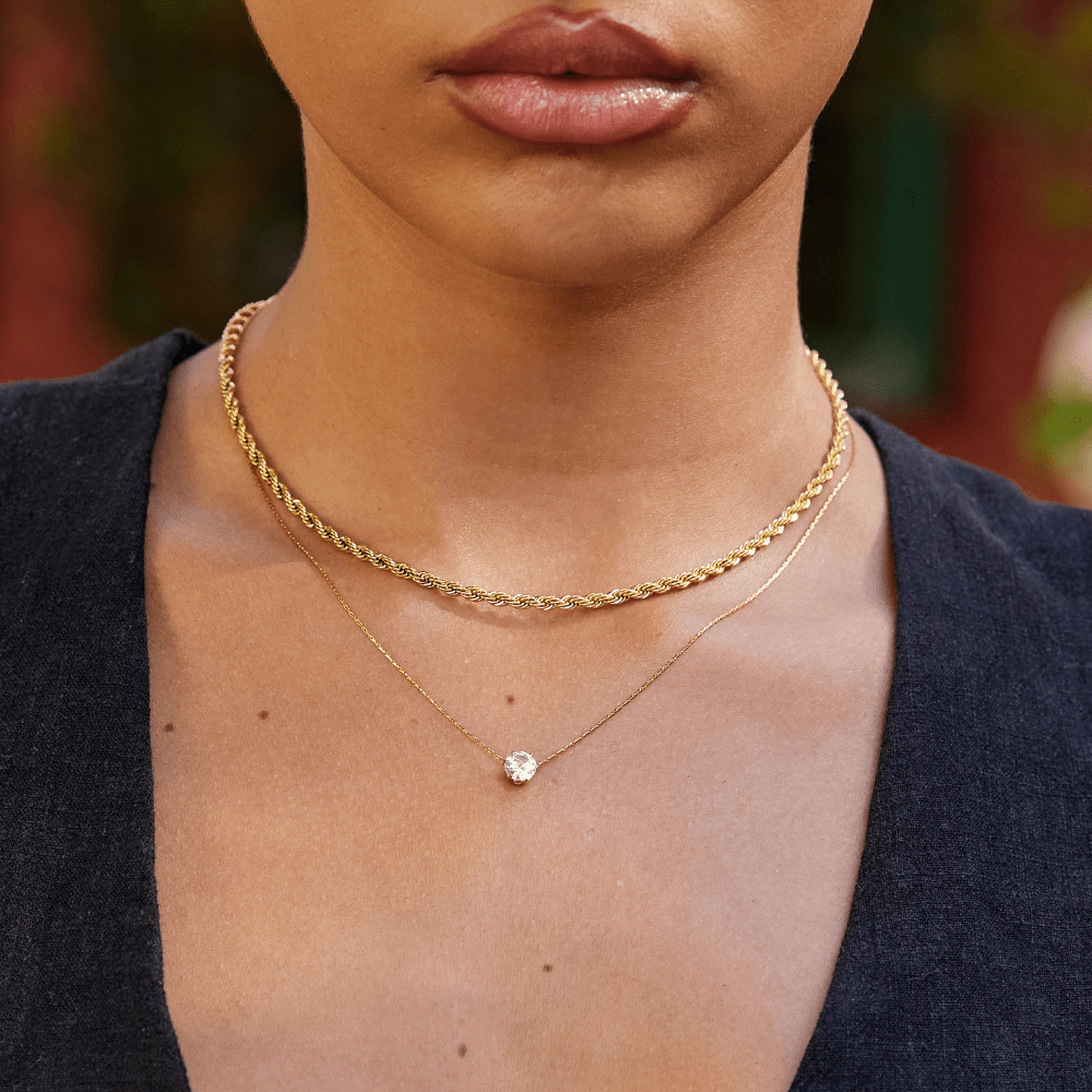 Delicate Ronde Kristallen Ketting