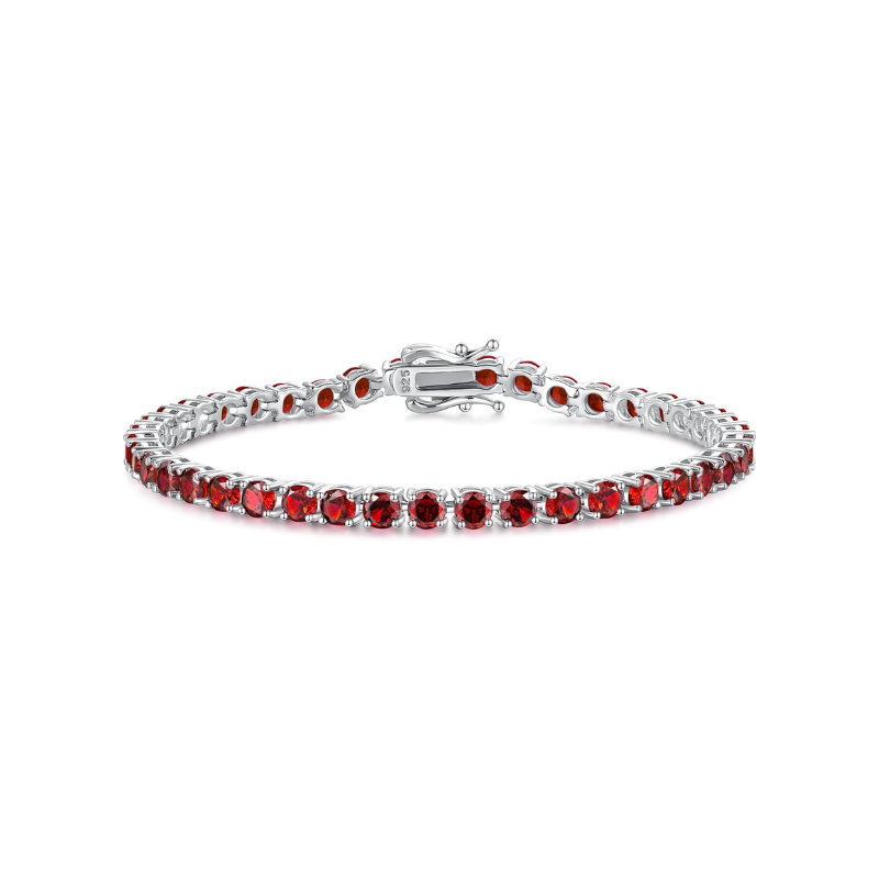 Robijnen Tennisarmband | Witgoud