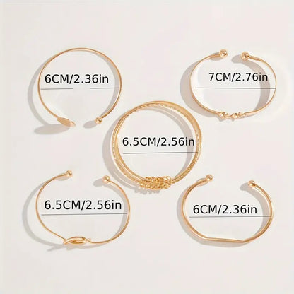 Knotted Elegance Armband Set | Goud