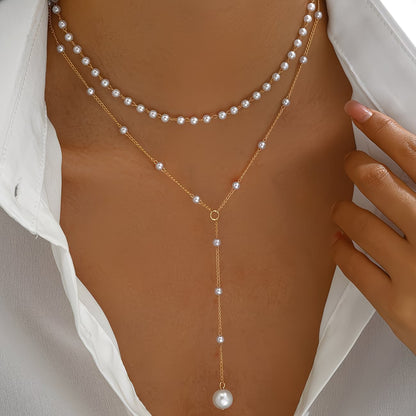 De Graduated Parel Strand Ketting
