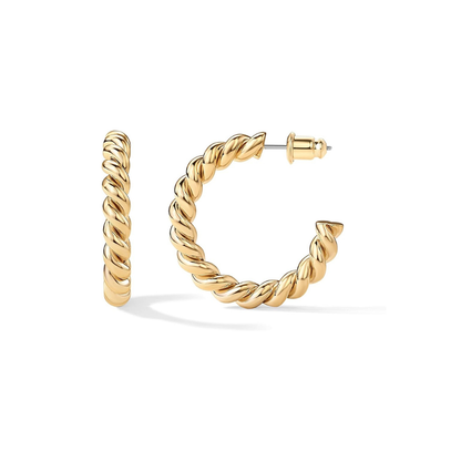 Koord Twist Creolen | Goud