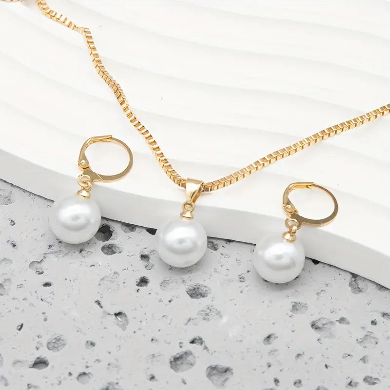 Gouden Grace Parel Sieraad Set | Goud