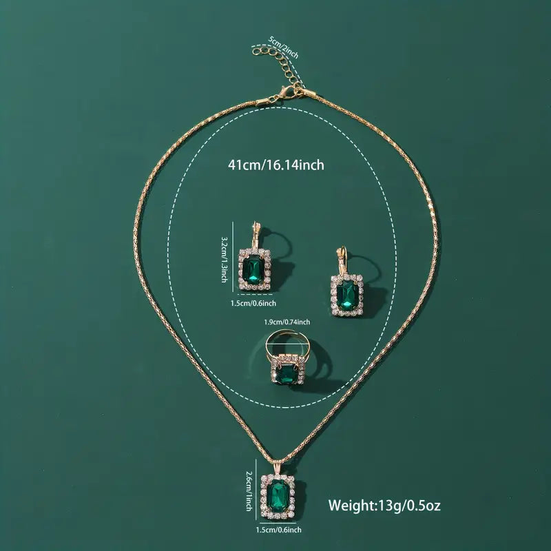 Sylvara Greenveil Sieraad Set | Witgoud