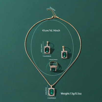 Sylvara Greenveil Sieraad Set | Witgoud