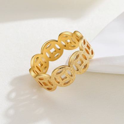 Ella Klassieke Pattern Ring | Goud