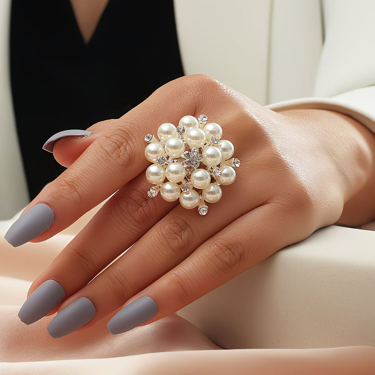 Parel Bloom Adjustable Ring