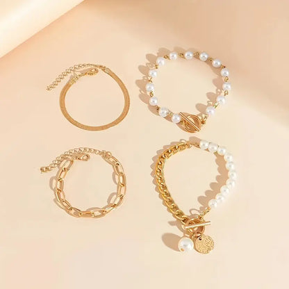 Premium Gelaagde Parel Armband Set