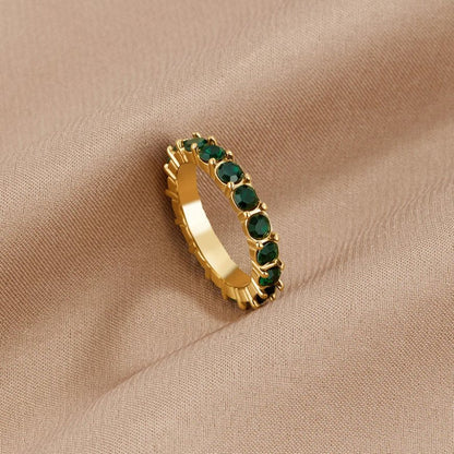 Emerald Beauty 18K Kristallen Ring
