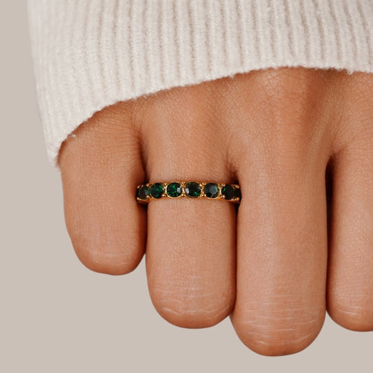 Emerald Beauty 18K Kristallen Ring