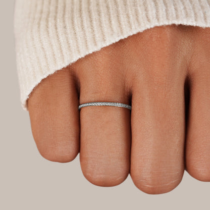 Zilveren Eeuwige Kristallen Ring