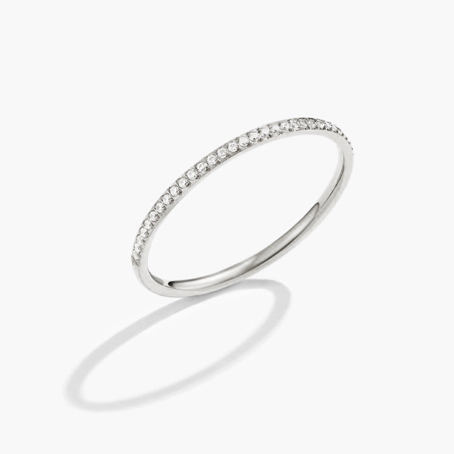 Zilveren Eeuwige Kristallen Ring