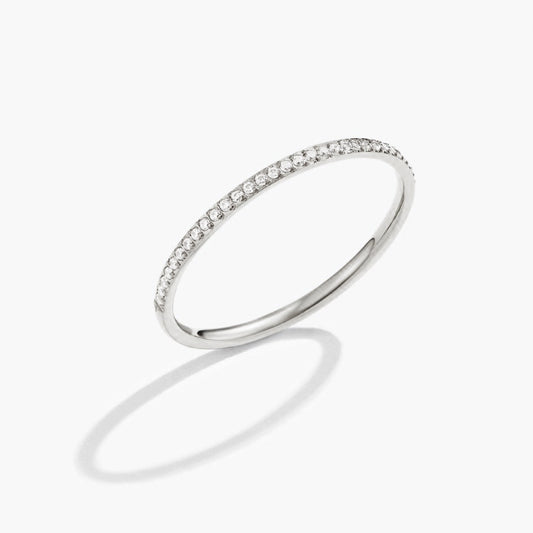 Zilveren Eeuwige Kristallen Ring