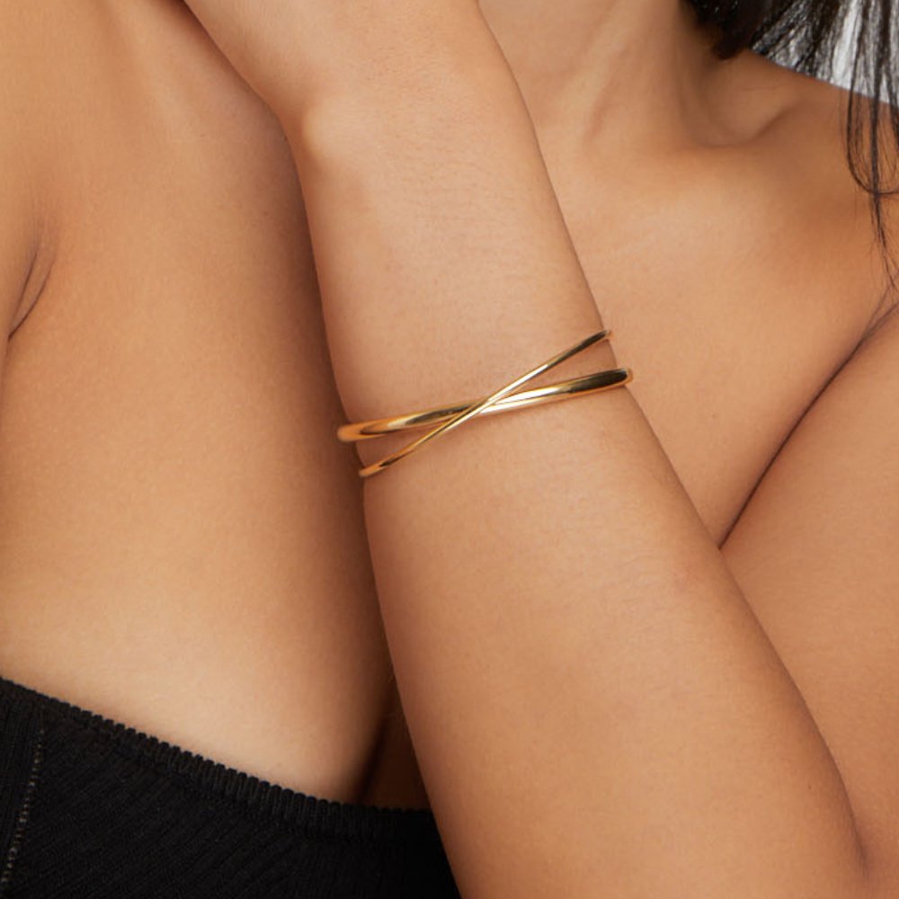 Eva Gold Twist Armband