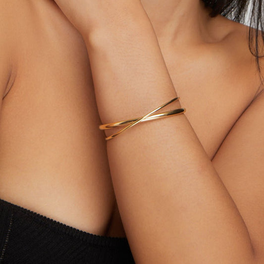 Eva Gold Twist Armband
