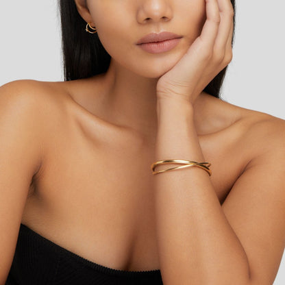 Eva Gold Twist Armband