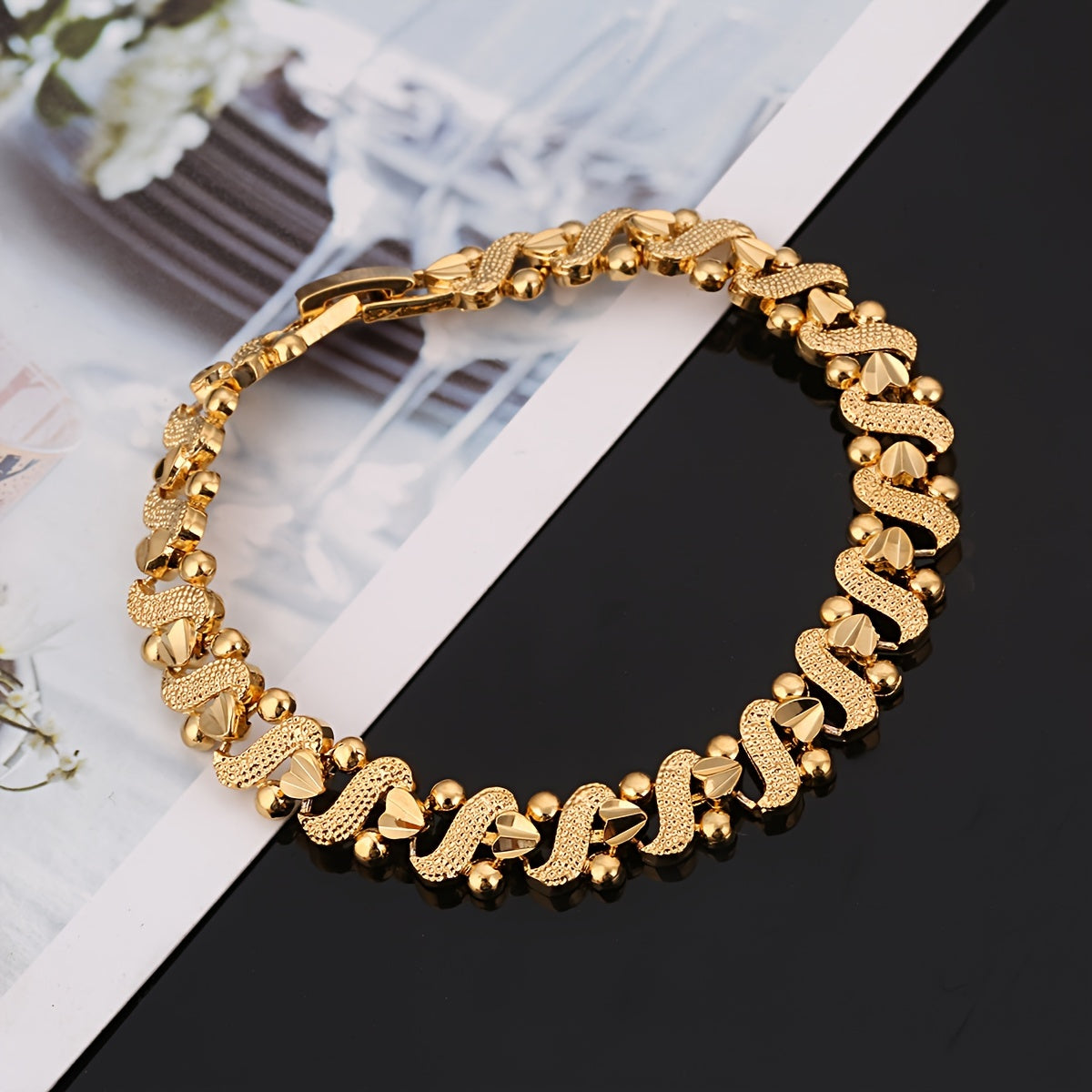 Lily Ornate Golf Armband | Goud