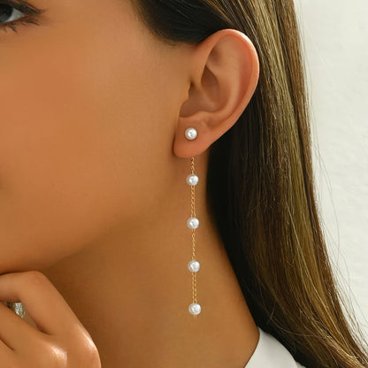 Moonlit Parel Dangle Oorbellen