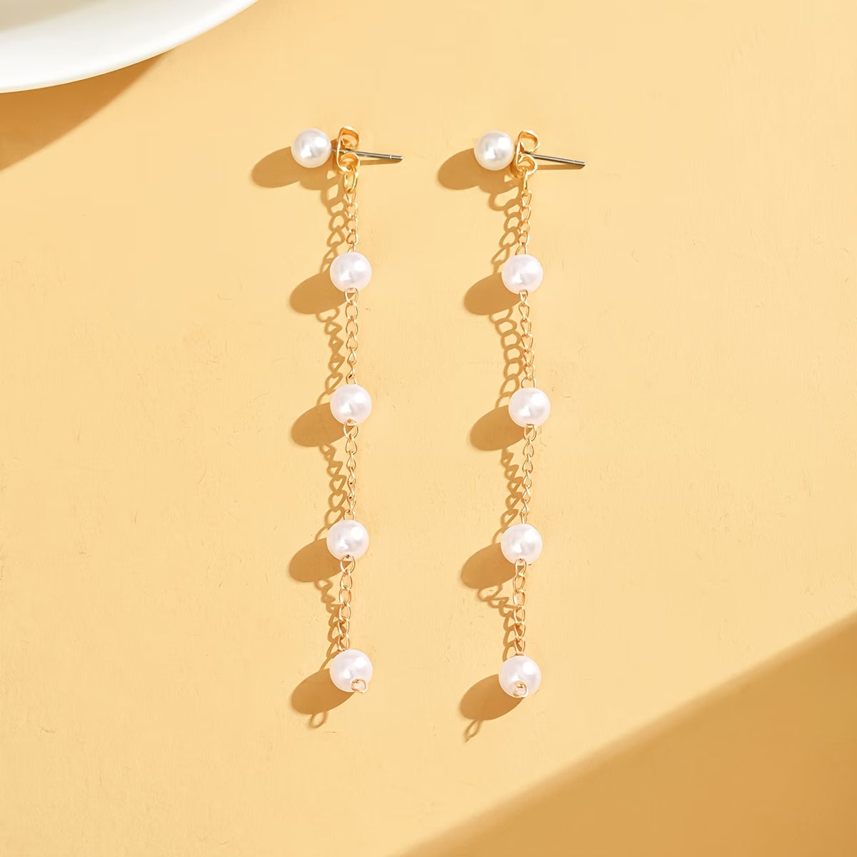 Moonlit Parel Dangle Oorbellen