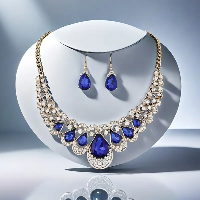 Maevina Saffieren Sieraad Set | Goud