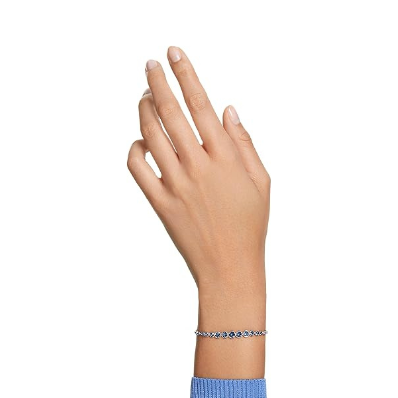 Ronde Slijpvorm Saffieren Tennisarmband | Witgoud