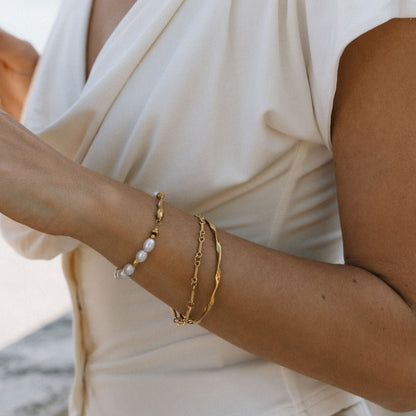 Figaro Gouden Knoop Kettingarmband