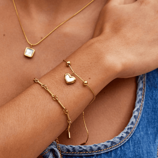 Figaro Gouden Knoop Kettingarmband